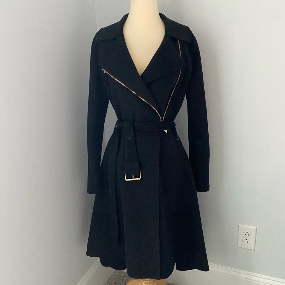 BCBGMaxAzria Black Pea Coat